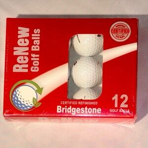12-Pack Bridgestone Certified Refinished Golf Balls ReNew Golf Balls Sealed Box